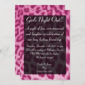 Neon Pink Cheetah Imprimer Invitation De Nuit Pour (Devant / Derrière)