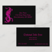 Neon Pink Dragon Visitekaartje (Voorkant / Achterkant)