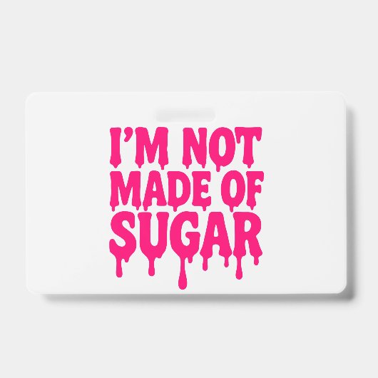 Neon Pink Drip Badge ID Label –  (Voorkant)