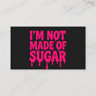 Neon Pink Drip Quote Kaart (zwart) –  Visitekaartje