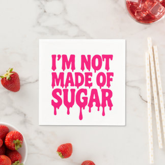 Neon Pink Drip Quote Napkin – Servet