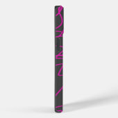 Neon Pink en Grey Line Art Case-Mate iPhone Case (Achterkant / Rechts)