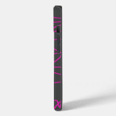 Neon Pink en Grey Line Art Case-Mate iPhone Case (Achterkant / Links)