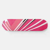 Neon Pink en White Simple Vector Skateboard (Horizontaal)