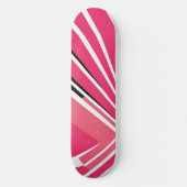 Neon Pink en White Simple Vector Skateboard (Voorkant)