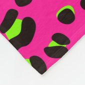 Neon Pink Fuchsia and Lime Green Leopard 80 Fleece Deken (Hoek)