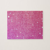 Neon Pink Glitter Sparkle Legpuzzel (Horizontaal)