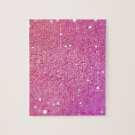 Neon Pink Glitter Sparkle Legpuzzel (Verticaal)