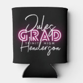 Neon Pink Lights Klasse van 24 Graduation Party Blikjeskoeler (Achterkant)