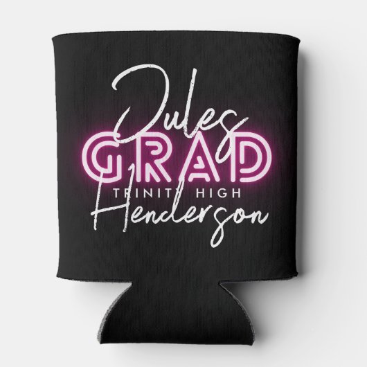 Neon Pink Lights Klasse van 24 Graduation Party Blikjeskoeler (Achterkant)