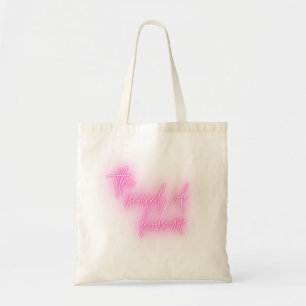 Neon Pink Maid of Honor Wedding Party Tote Bag