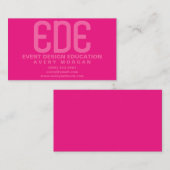 Neon Pink Minimal Visitekaartje (Voorkant / Achterkant)