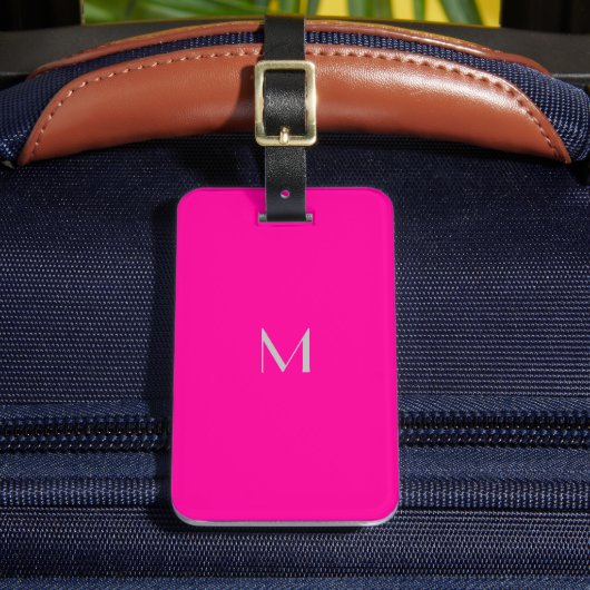 Neon Pink - Monogram bagagelabel toevoegen (Voorkant Insitu 2)