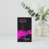 Neon Pink Paint Visitekaartje (Staand voorkant)