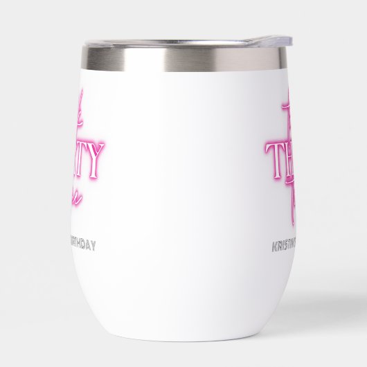 Neon Pink Parlez trente à moi 30e anniversaire (Gauche)