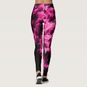 Neon Pink Rave Star Leggings (Achterkant)