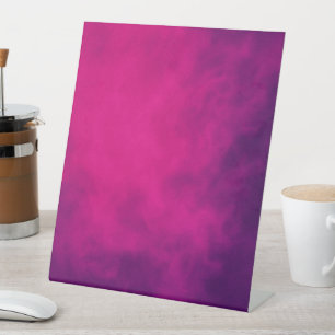 Neon Pink Smoke Pedestal Sign - Reclamebord Met Voetstuk
