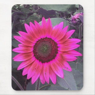 Neon Pink Sunflower Mousepad Muismat