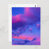 Neon Pink Sunset Briefkaart (Voorkant / Achterkant)