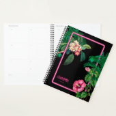 Neon Pink Tropical Botanicals per jaar Planner (Display)