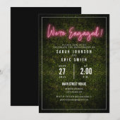 Neon Pink Verloving Kaart (Voorkant / Achterkant)