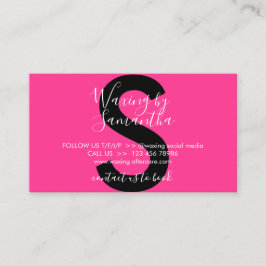 Neon Pink Waxen na zorg Visitekaartje