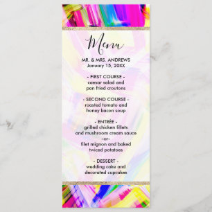 Neon Pink Yellow BrusExplosion Art Menu
