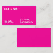 Neon Pink Yoga instructeur Carte de visite (Devant / Derrière)