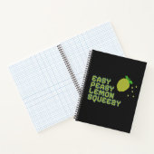 Neon Pixel Art Lemon Deluxe Notebook Notitieboek (Binnen)