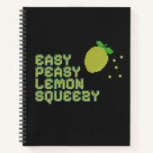 Neon Pixel Art Lemon Deluxe Notebook Notitieboek (Voorkant)