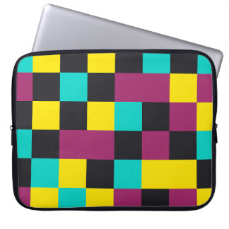Neon Pixel Patroon Laptop Hoes