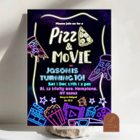 Neon Pizza en films Verjaardag van de kinderen