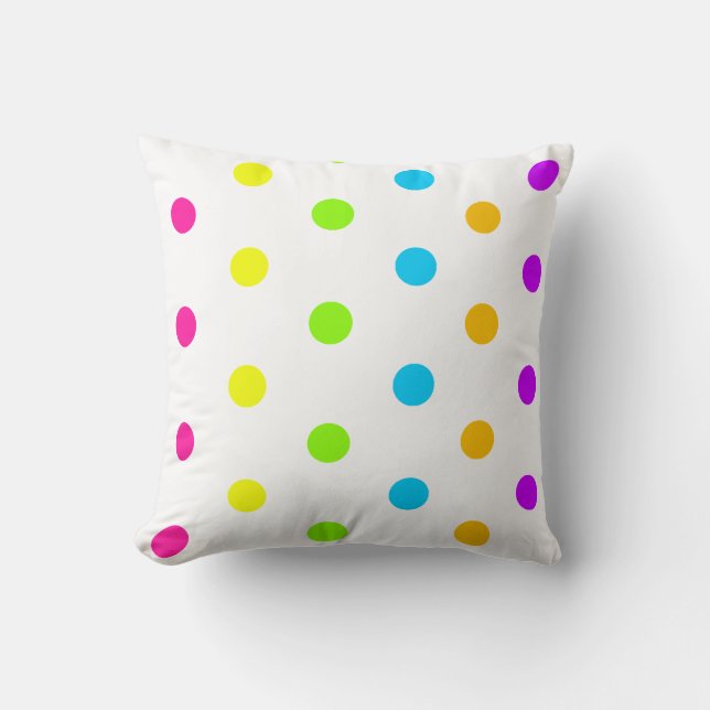 Neon Polka Dot Pillow Kussen (Voorkant)