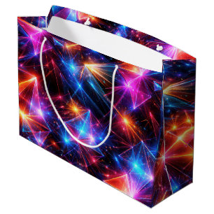 Neon Polygoon Abstract met Explosies Groot Cadeauzakje