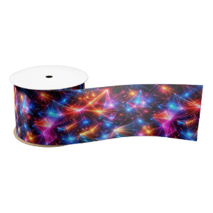 Neon Polygoon Abstract met Explosies Lint