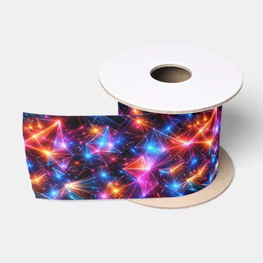 Neon Polygoon Abstract met Explosies Lint (Spoel)