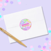 Neon Pool Party Verjaardag Stickers