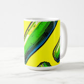 Neon Pop Art Courgettepatroon Koffiemok (Voorkant rechts)