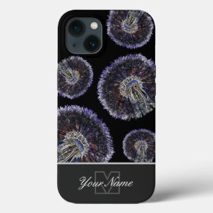 Neon-Pop-Art-dandelion-balletje met Monogram! Cas iPhone 13 Hoesje