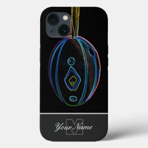 Neon-Pop-Art Happy Easter Egg met Monogram! iPhone 13 Hoesje