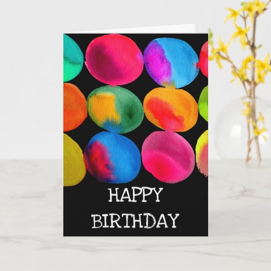 Neon Pop art Kaart (Gele Bloem)