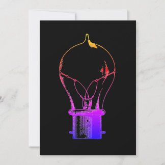 Neon Pop Art Light Bulb Idee Bedankkaart