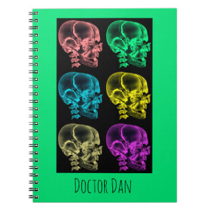 Neon Pop Art Schedels Notitieboek