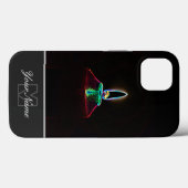 Neon-Pop-Kunst romantisch kaarslicht met Monogram! Case-Mate iPhone Case (Achterkant (horizontaal))