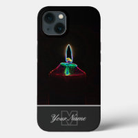Neon-Pop-Kunst romantisch kaarslicht met Monogram!
