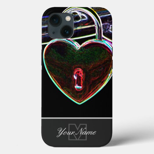 Neon-Pop-Kunst zwaar hartverwarmend Monogram! Case-Mate iPhone Case (Achterkant)