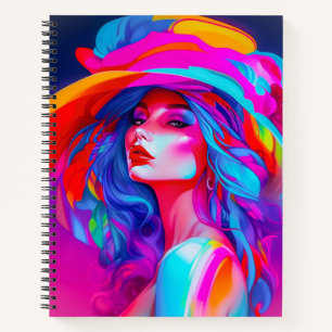 Neon Pop kunstportret Notitieboek