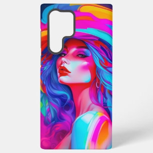 Neon Pop kunstportret Samsung Galaxy Hoesje
