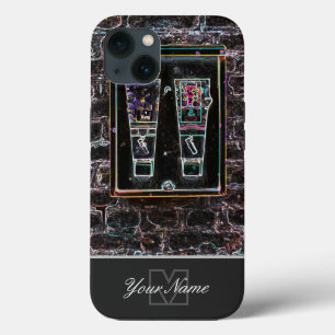 Neon-Pop-Kunstretro kauwgum met Monogram! iPhone 13 Hoesje