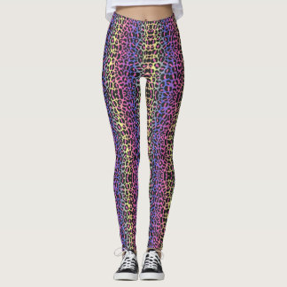 Neon Pop Leopard Print Leggings - Vet en stijlvol